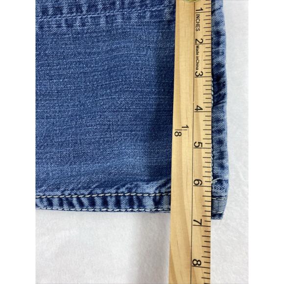 BKE Aiden Jeans Mens 24R Light‎ Wash Denim Distress Destroyed Boot Altered Hem - Picture 9 of 12